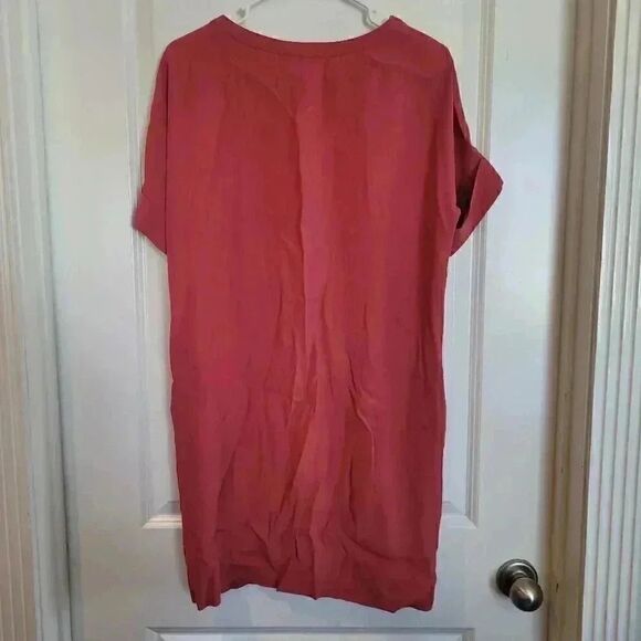 Madewell Women's Berry Viscose Journal Side Button Dress with Pockets - Picture 11 of 13